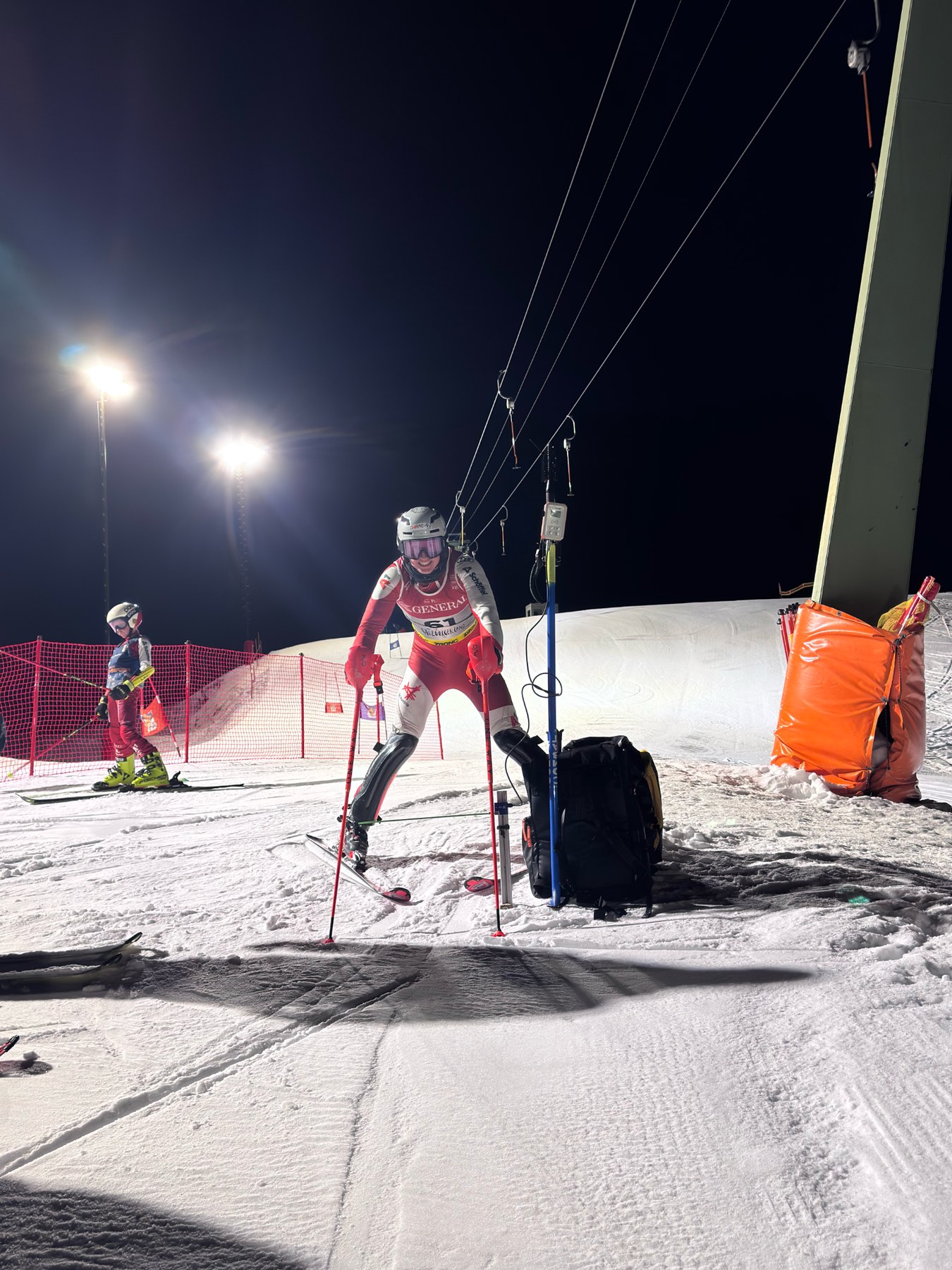 Renntraining bei Nacht