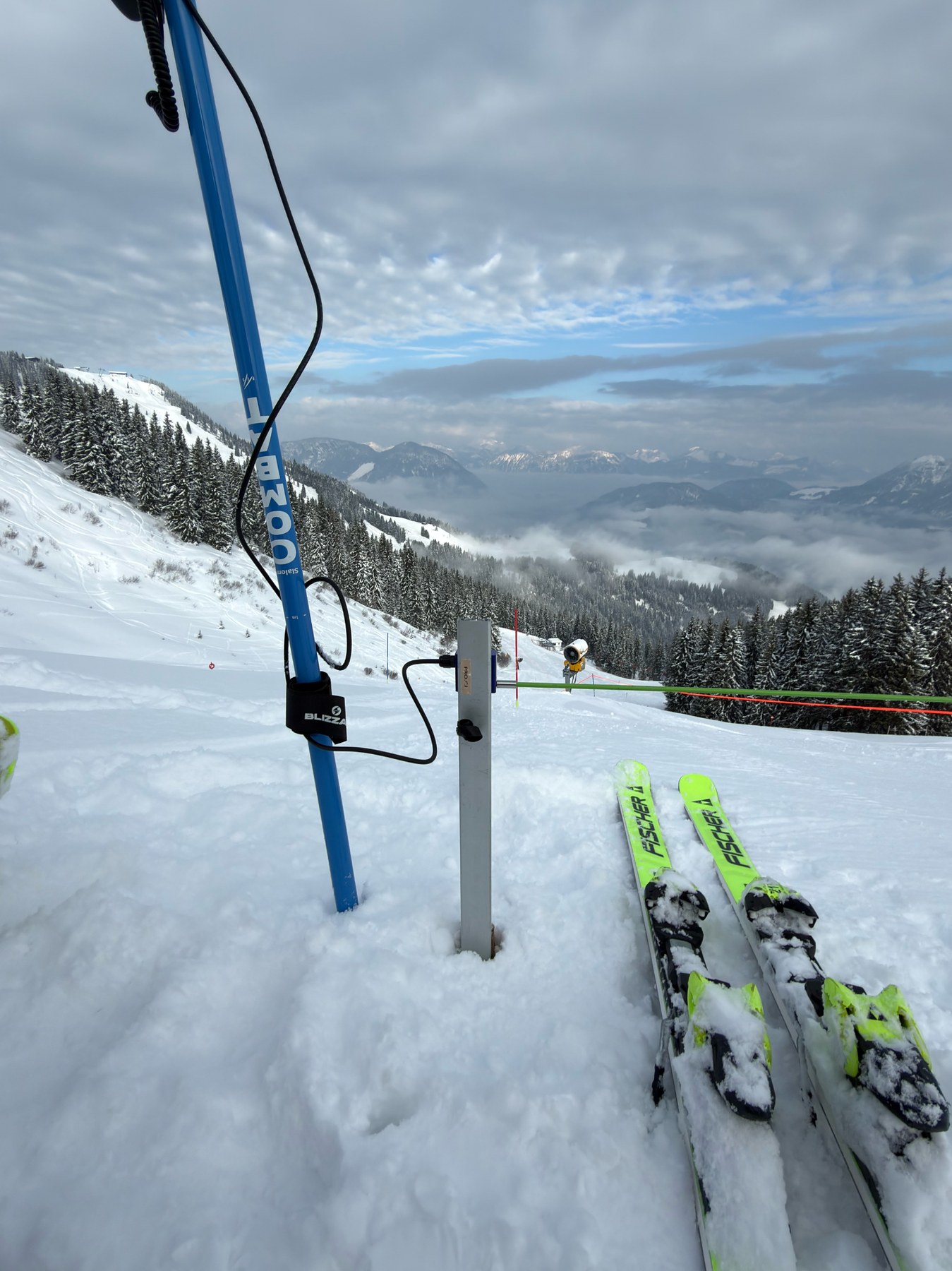 Trainingsblick auf der Piste